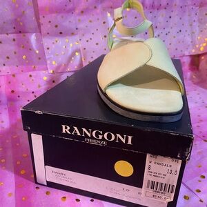Rangoni Cream Sandals with Open-Toe Design